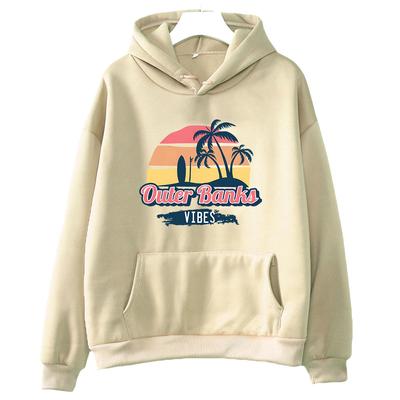 Bancos exteriores pogue vida estética hoodie feminino areia dos desenhos animados anime roupas moletom high street outono/inverno velo regular ajuste