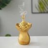 Carved Resin Bakhoors Icense Burners with Cover Middle Eastern Arabic Fragrances Diffuser for Islamic Festival Decoration