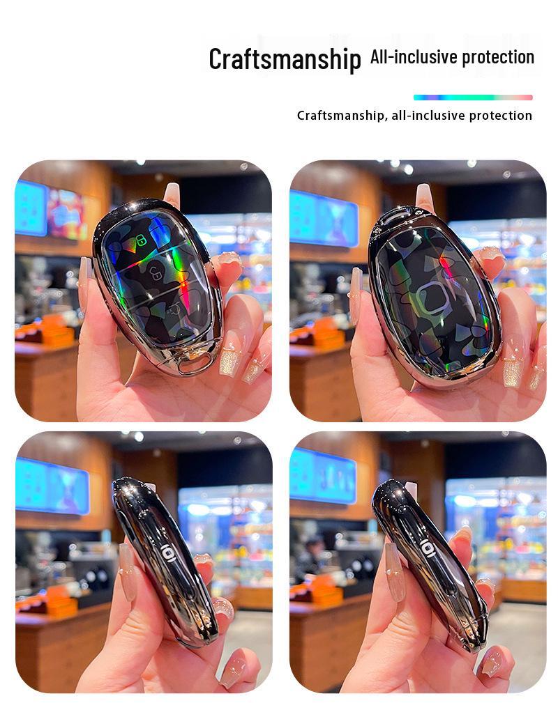 High-End Metal Key Cover for Changan Qiyuan A07 2025, A06 New Energy, and A05/A07 with Buckle
