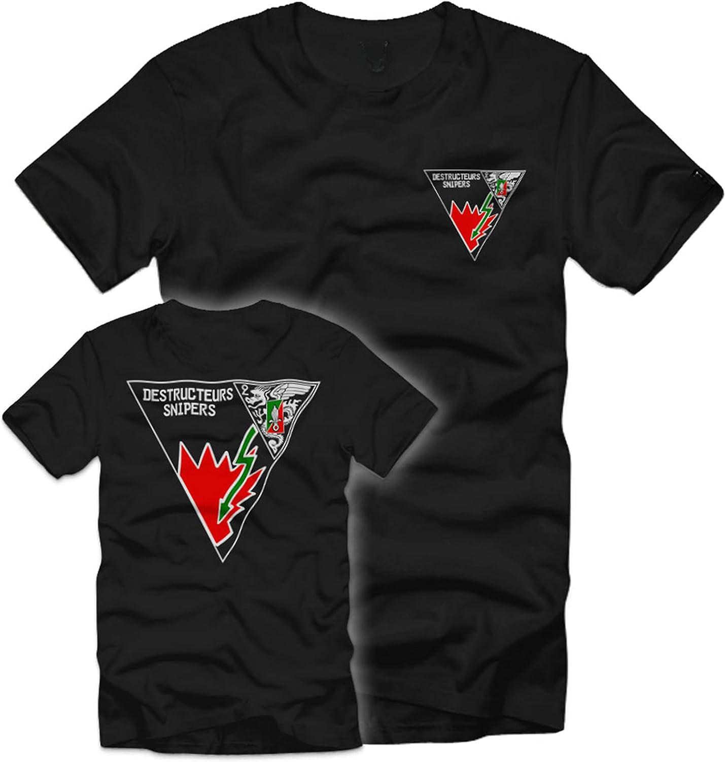 Snipers Foreign Legion 2e REP French T-Shirt Short Sleeve Casual 100% Cotton T Shirt for Men S