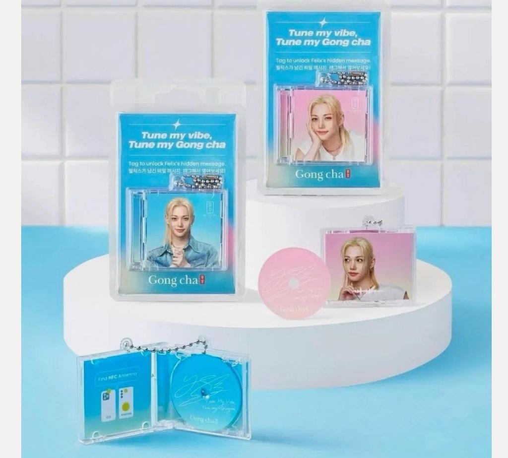 STRAY KIDS FELIX X GONGCHA OFFICIAL VOICE KEYRING Limited Edition