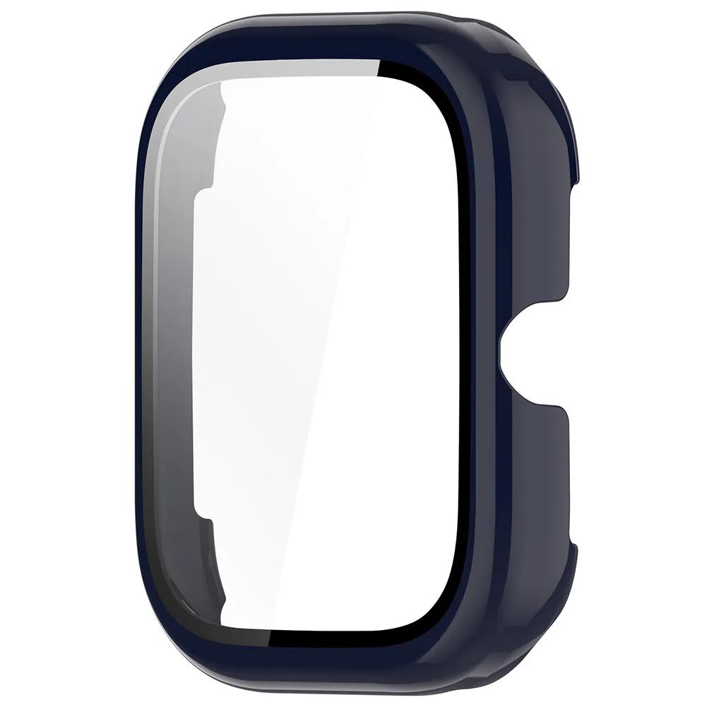 

Чехол для ПК с защитным закаленным стеклом, пылезащитный, с полной защитой от царапин, для часов Honor Choice Haylou синий