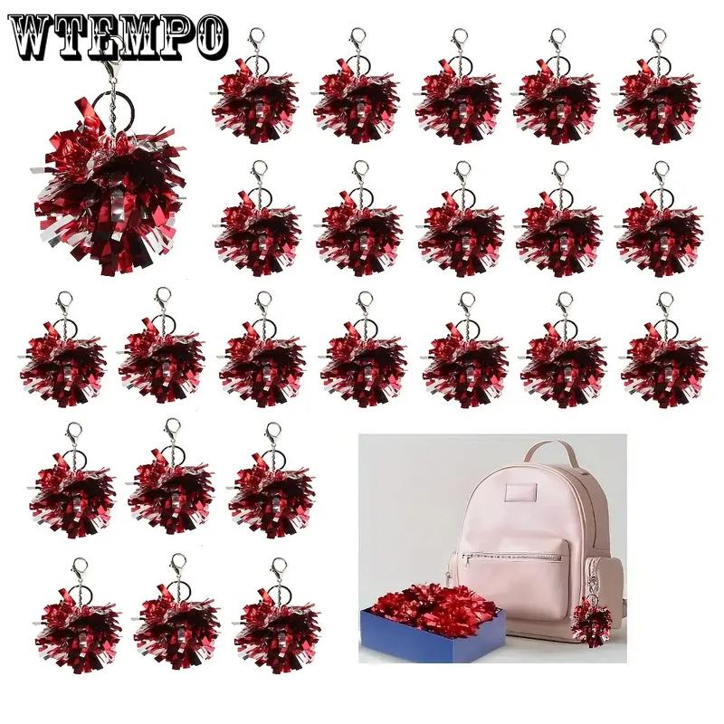 WTEMPO Colorful Mixed Keychains for Party Favors Cheerleaders Dancer Accessories Cheerleading Commemorative Keychain Pendants Bags Hanging Accessories