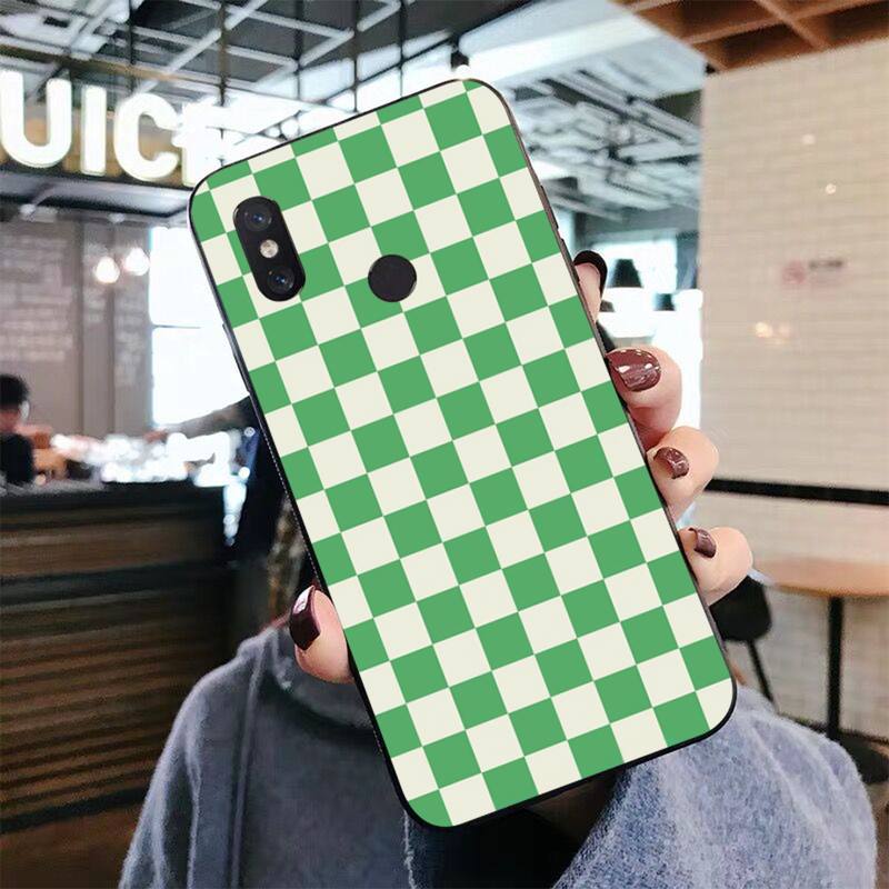 Checker Phone Case For Xiaomi Mi 5X 8 9 10 11 12 Lite Pro 10T PocoX3pro PocoM3 Note 10 Pro Lite
