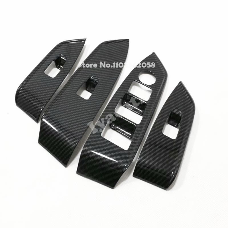 LHD RHD For Mazda CX8 CX-8 2017- ABS BLACK Inner Window Lift Switch Button Panel Cover Trim Gear Shift Panel Accessories