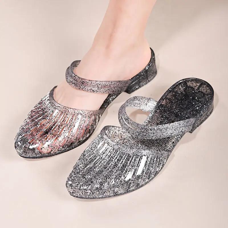 Fashion With Heel Women's Slippers and Ladies Sandals Outside Shoes New Fashion Slip-resistant Slides 2025 Luxury Unique Shoe H Sandal
