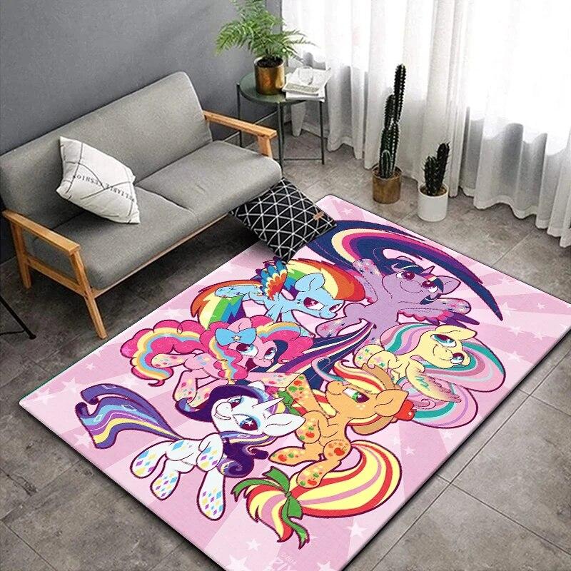 

Ковер Rainbow Unicorn Pony для гостиной, мягкий фланелевой коврик для спальни, противоскользящий коврик для ванной комнаты, коврик для придверного коврика, кухонный коврик 40cm by 60cm