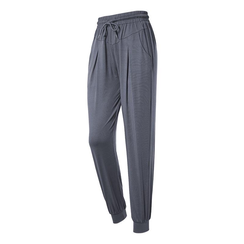 

Женские джоггеры с высокой посадкой, быстросохнущие: Свободные спортивные штаны с манжетами для бега и йоги M [95-105 jin]