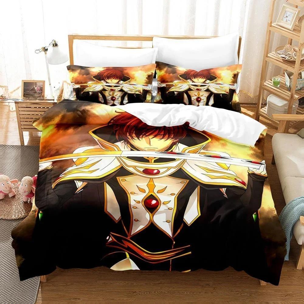 Fashion 3D Print Anime Code Geass Bedding Set Single Twin Full Queen King Size Bed Set Teenager Bedroom Sheet Set Home Textiles