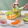 Multifunction 6-Blade Vegetable Slicer with Hand Guard