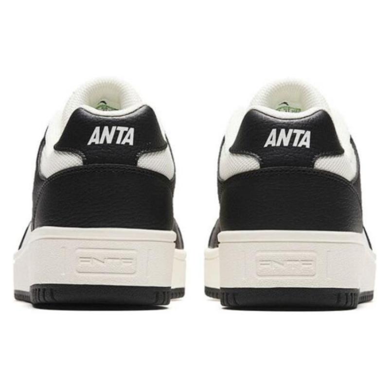 Anta Little Zero Feeling Slip Resistant, Abrasion Resistant, Lightweight Low top Skateboard Shoes Men's Black White Sneakers 912518068F-2