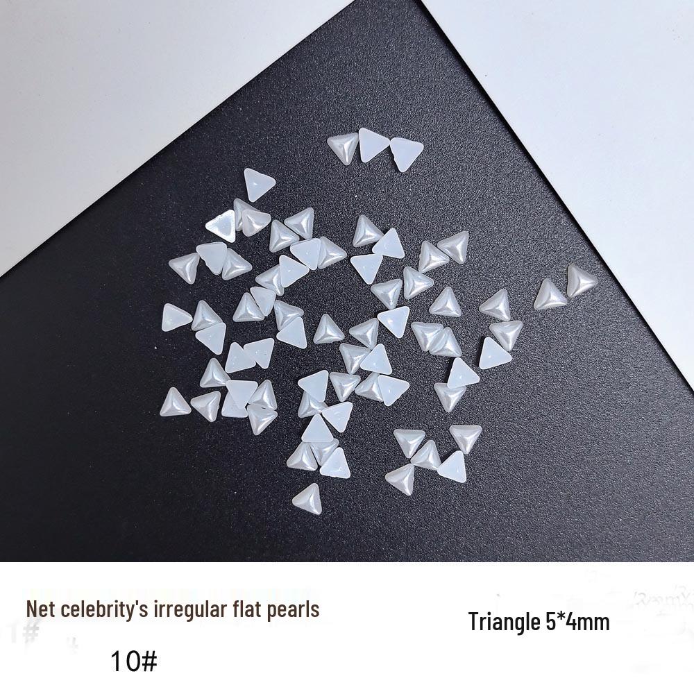 Mini Nail Art Pearls: Irregular Heart, Water Drop, Moon Flat Back Rhinestones for DIY Handmade Nail Jewelry