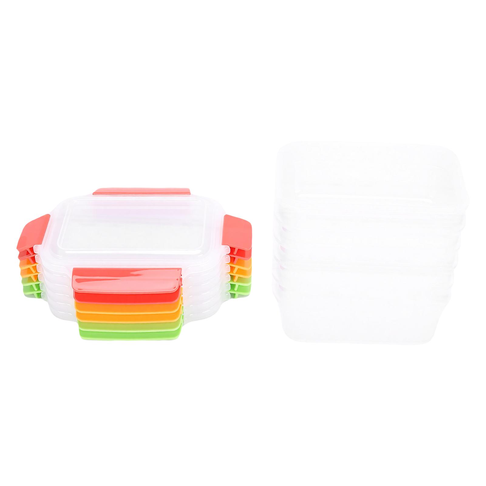 

6 Pcs Food Storage Container Set 750ML Stackable Reusable PP Food Storage Box with Sealing Lid for Microwave Fridge