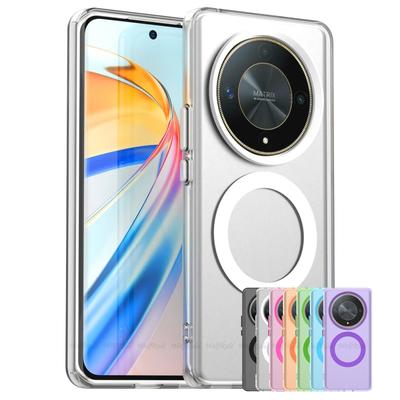 Pro Honor Magic 6 Lite Pouzdro Kryt Honor Magic 6 Lite Capa Zadní Průhledný Bezdrátové Nabíjení Kruhový Magnetický Matný Průhledný Fundas