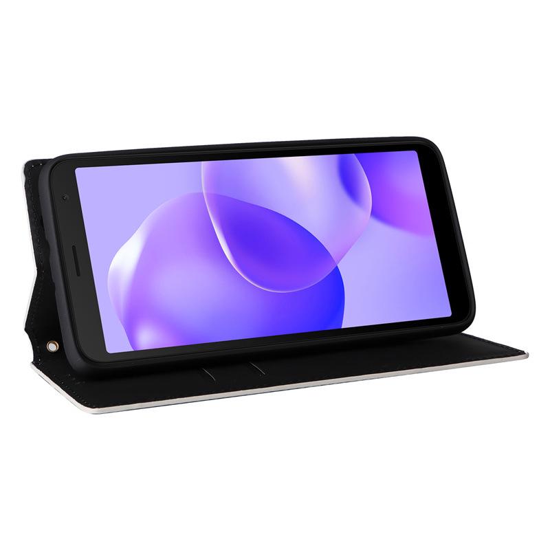 TCL 502 Leather Case: Multifunctional with Card Slot, Magnetic Stand, Protective Shell.