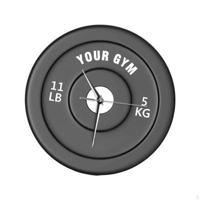 3D Barbell Wall Clock Decorative Bodybuilding Creative Fitness Modern Simple Mute 30cm Gym