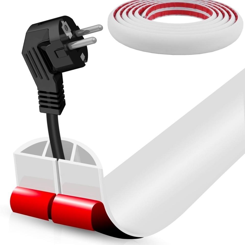 1PC 1m/2m/3meters Floor Cord Cover Extension Wiring Duct Protector Power Cable Protector Covers Practical Wire Organizer