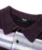 TRILLION Gradient Stripe Velvet Collar Knit_Purple