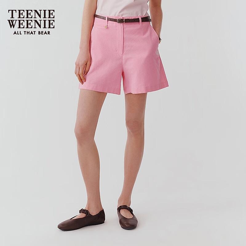 Teenie Weenie Women's Linen Blend Casual Shorts