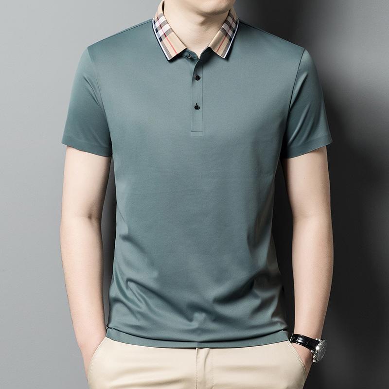 

Летняя новая рубашка поло мужская футболка мужская повседневная модная деловая рубашка с коротким рукавом XXXL