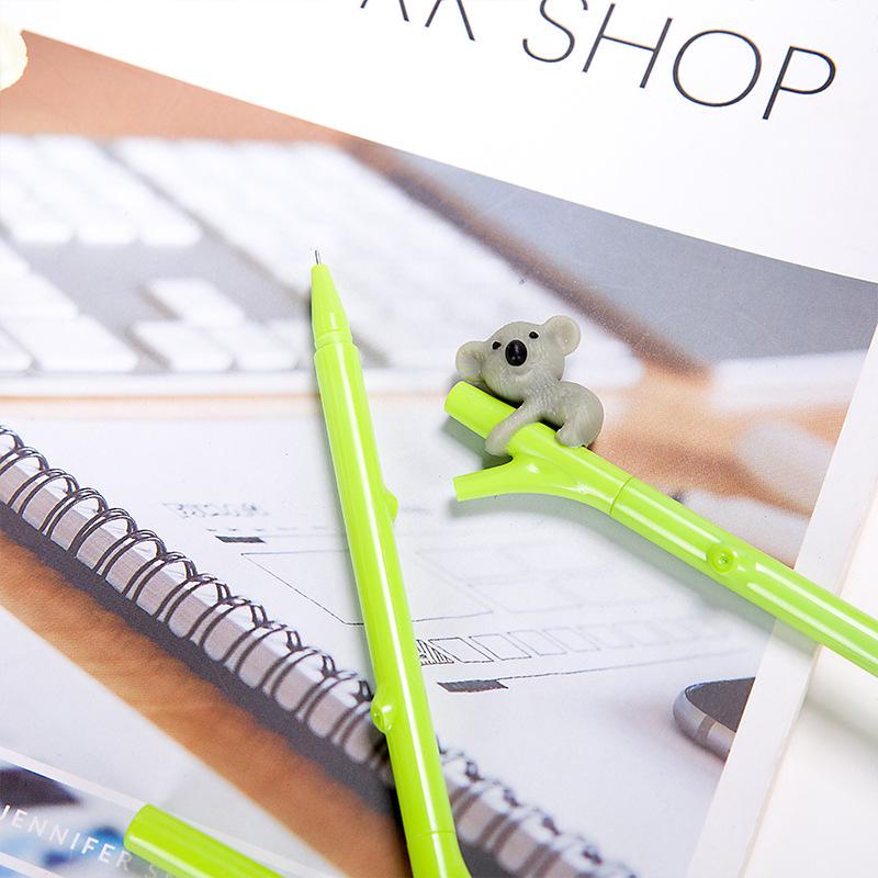 Korean Cute Cartoon Animals Gel Pen - 0.5mm Black Ink Stationery
