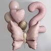 Pink Butterfly Birthday Balloons Aluminum Film Balloon  Heart Shaped Balloons with Bow Wedding Party Baby Shower Supplies Globos