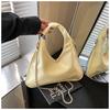 Wind Solid Color Soft Leather Lacquer Underarm Tote Bag Light Luxury Atmosphere, Spring Shoulder Commuter Women's Bag