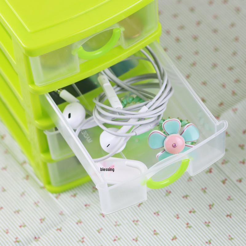 Four-Layer Desktop Organizer Storage Box with Drawer System