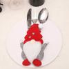 2025 Xmas Cutlery Bag Santa Claus Knife Fork Storage Pocket Bag Christmas New Year Tableware Decorations Home Ornament
