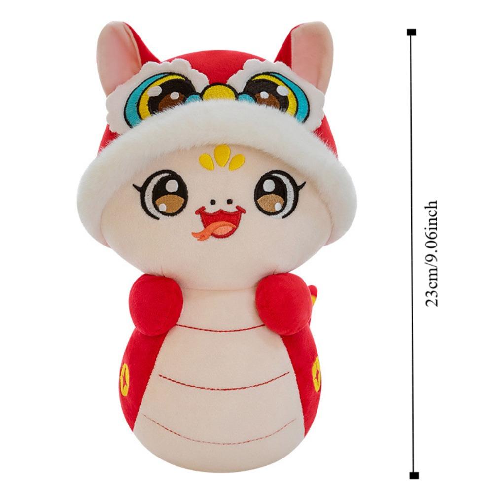 The God of Wealth Wealth Snake Year Mascot Toy Big Eyes Lucky Snake Doll keychain Girls Toys
