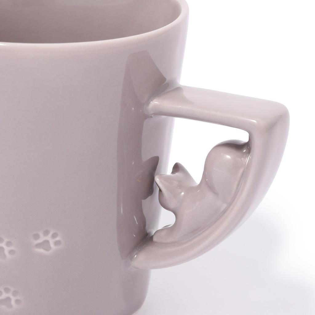 Francfranc Cat Figurine Gray Mug,