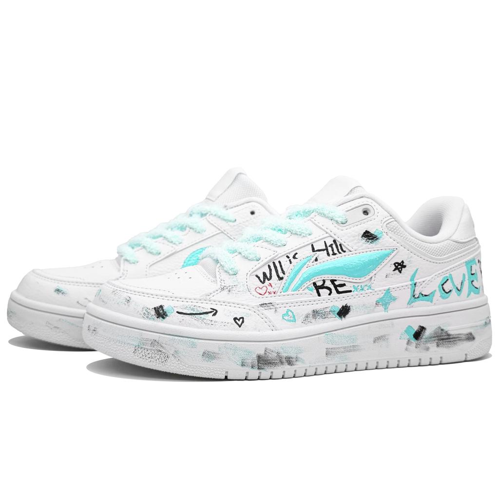 Li Ning Tianji Slip Resistant Abrasion Resistant Slip Resistant Abrasion Resistant Low top Skateboard Shoes Women's AGCU096-5(Team400-)