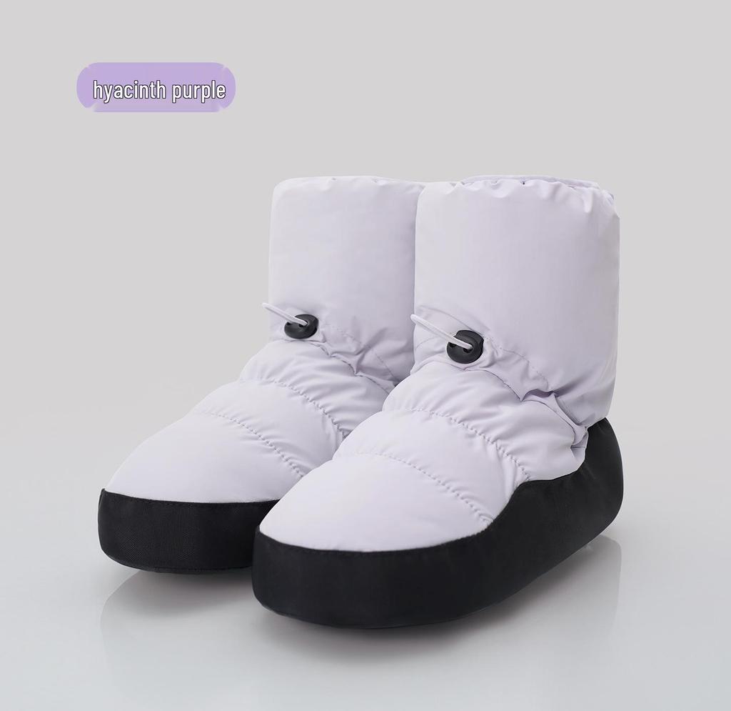 Women's Fleece Lined Ballet Warm-Up Boots - Autumn/Winter Practice Shoes for Dancers