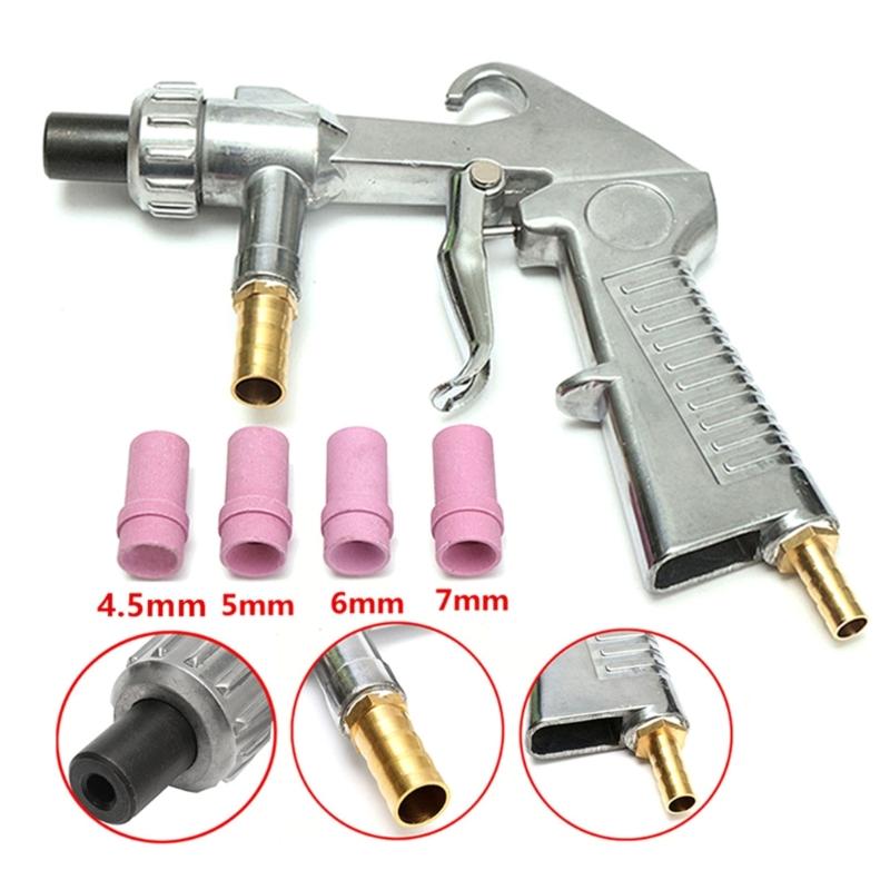 Sandblasting Guns Compressed Air with 4Pcs Ceramic Nozzles Sand Blasting Guns Accessories for Sandblasting Device