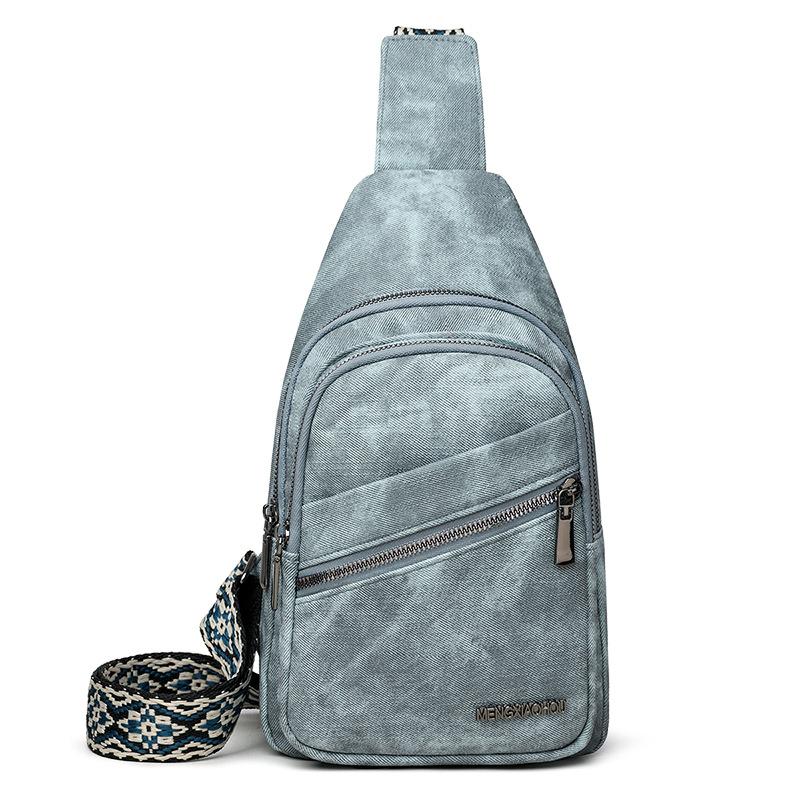 A Soft Leather Backpack for The Chest, A Casual and Fashionable Lady's Travel Single-shoulder Bag, Crossbody Bag and Chest Bag