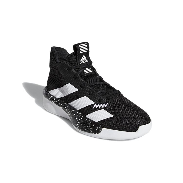 Adidas Pro Next K Durable Mid-Top Kids Basketball Shoes Kids Sneakers Black White EH3061