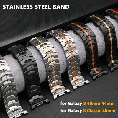Zakelijke metalen armband voor Samsung Galaxy Watch 8 Classic 46mm roestvrijstalen band voor Galaxy Watch 8 44mm 40mm accessoires
