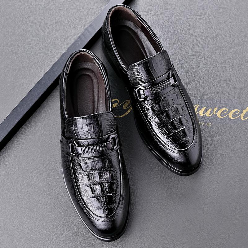 Fashion Casual Leather Men Loafers Non Slip Slip on Walking Flats Breathable Outdoor Casual Shoes Male Office Driving Moccasins Sneakers