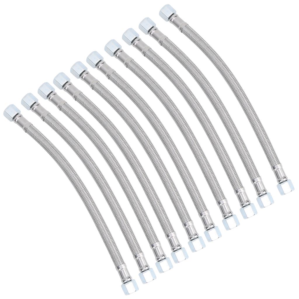 10pcs 14 X 1.5mm Flexible Metal Hose Cast Steel Hose for Air Compression Machine 28cm