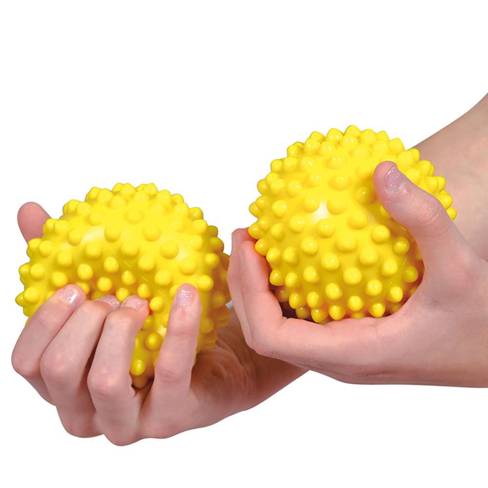Gymnic Tactile Ball 10 Diameter 10cm (2 Pieces) [Balance Ball] Yellow,