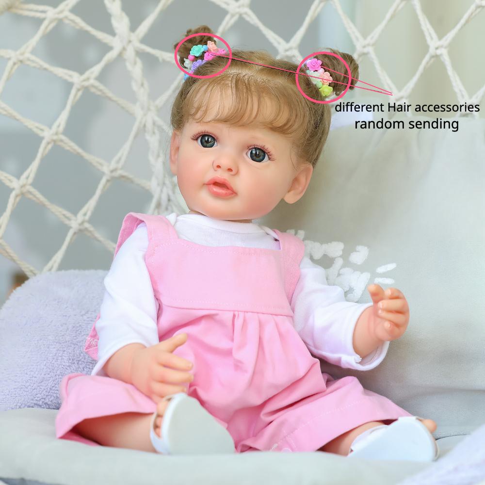 

BZDOLL 22inch 55CM Full Body Soft Vinyl Baby Reborn Princess Toddler Lifelike Soft Touch Newborn Girl Princess Gift Toy for Christmas and Birthday vinyl body doll
