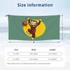Curious George Monkey Happynes Beach Towel Soft Microfiber Quick Dry Absorbent Quick Towels For Bath
