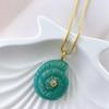 Snail Shell Shaped Carved Natural Crystal Stones With Zircon Amethyst Quartz Tiger Eye Gemstone For Diy Necklace Pendant