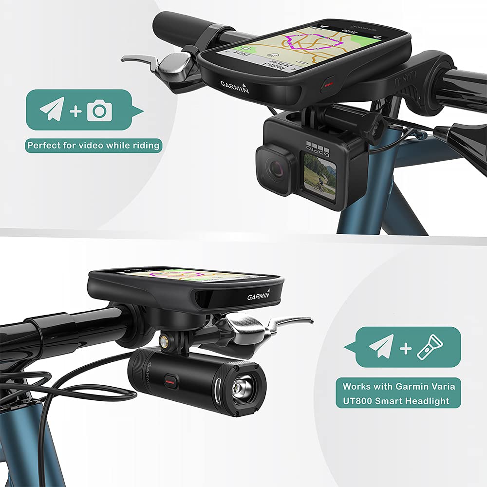 TUSITA Cycling Computer Mount for Garmin Edge XOSS Cycling Computer Mount with GoPro Adapter Bracket and Bicycle Light Holder and Cycling Computer GPS