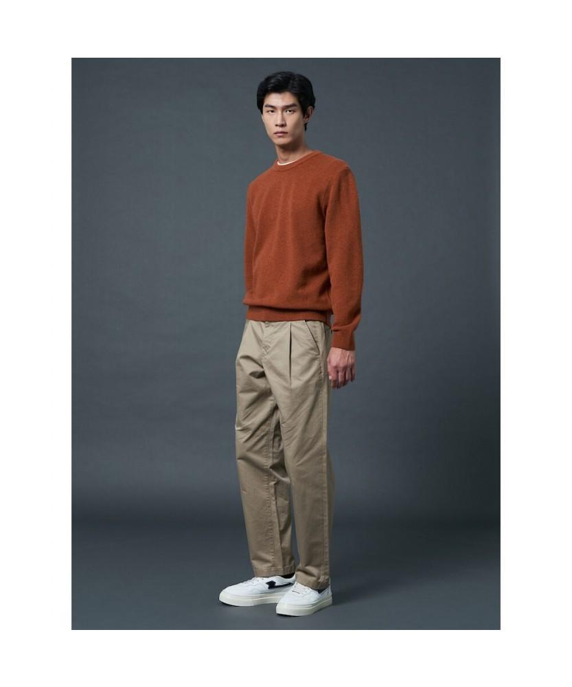 SHIFT.G Wool Texture Crewneck Sweater Orange