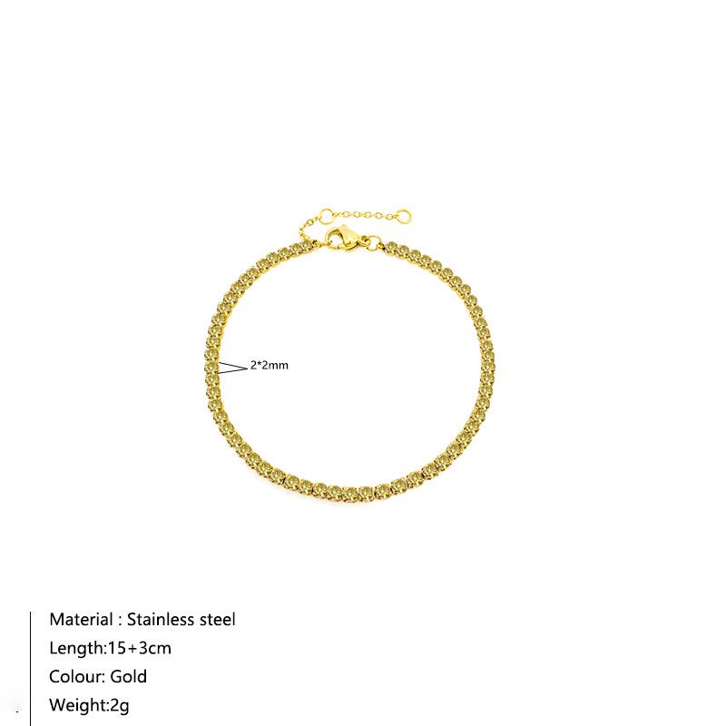 European & American Luxury Geometric Zircon Tennis Bracelet