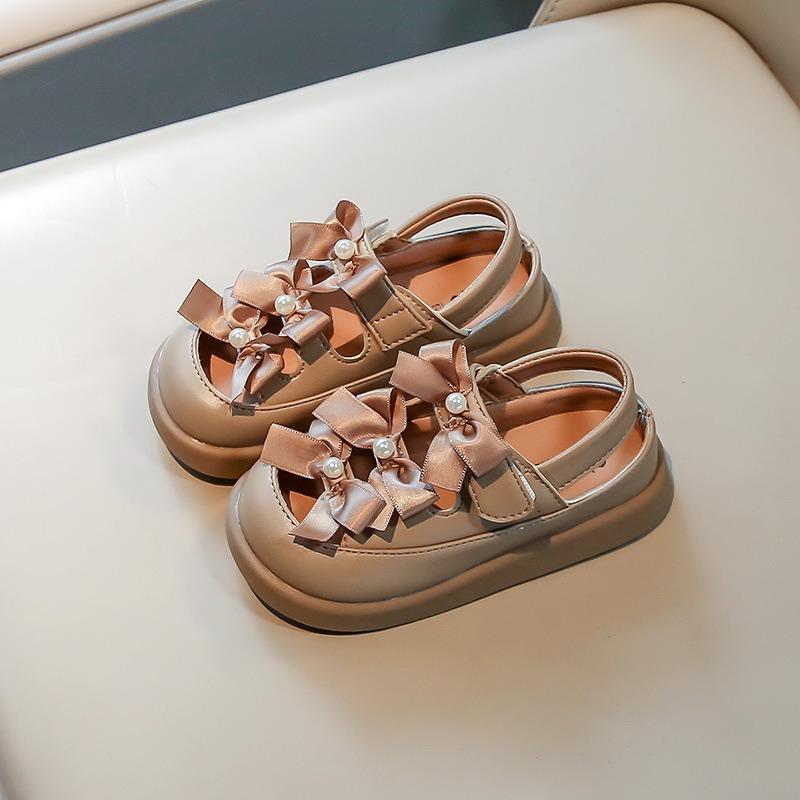 Summer new style kids' shoes, sweet bow princess shoes for little girls, Korean-style chic trendy girls' semi-open sandals