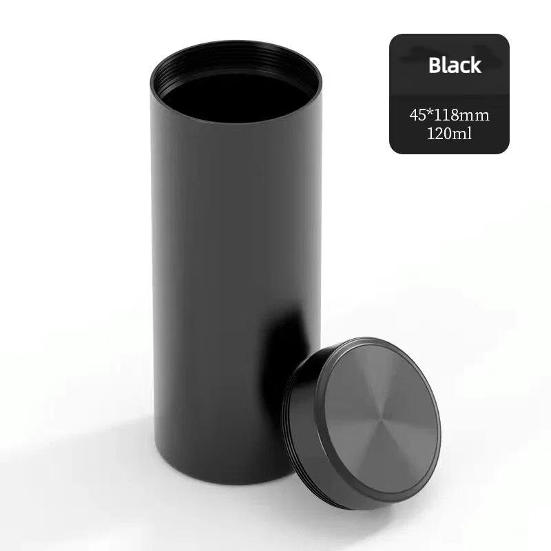 Luftdichte Geruchsdichte Teedose aus Aluminiumlegierung Mini Kräuter Vorratsbehälter Tragbarer Kaffee Aufbewahrungsbehälter Auslaufsichere Teedose