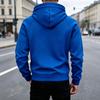 Men's Quarter Zip Hoodie, Half Zip Pullover Sweatshirt with Chest Pockets & Patch Logo, Casual Streetwear for Men