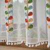 Double Layer High-End Embroidered Kitchen Cabinet Blackout Café Curtain